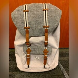 Herschel Backpack Padded Little America Holds 15” Laptop Gray Travel Backpack